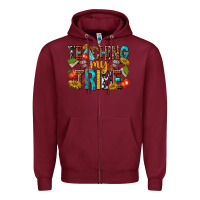 Burgundy teaching my Zipper Hoodie - texasbilliewilder