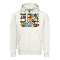 Oatmeal Heather teaching my Zipper Hoodie - texasbilliewilder