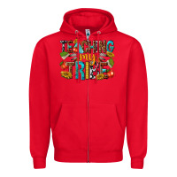 Red teaching my Zipper Hoodie - texasbilliewilder