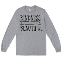 Heather Grey kindness Long Sleeve Tee - Unal Design