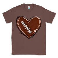Chestnut american football heart Classic Tee - texasbilliewilder