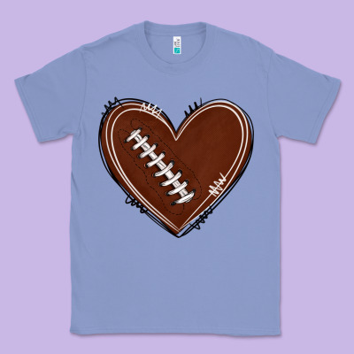 Classic Tee american football heart