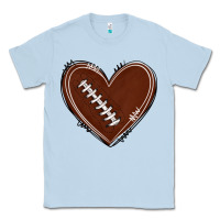 Dusty Blue american football heart Classic Tee - texasbilliewilder