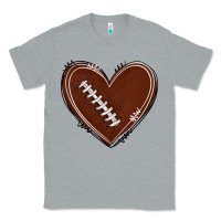 Heather Grey american football heart Classic Tee - texasbilliewilder