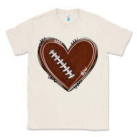 Natural american football heart Classic Tee - texasbilliewilder