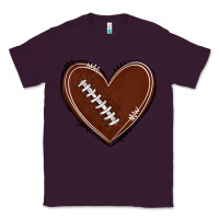 Plum american football heart Classic Tee - texasbilliewilder