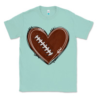Seafoam american football heart Classic Tee - texasbilliewilder