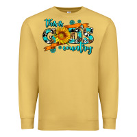 Antique Gold this is gods country sunflower Premium Sweatshirt - AdoDesignShop