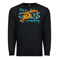 Black this is gods country sunflower Premium Sweatshirt - AdoDesignShop