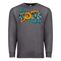 Charcoal Heather this is gods country sunflower Premium Sweatshirt - AdoDesignShop