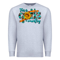 Heather Grey this is gods country sunflower Premium Sweatshirt - AdoDesignShop