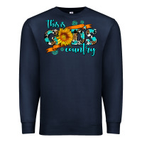 Navy this is gods country sunflower Premium Sweatshirt - AdoDesignShop