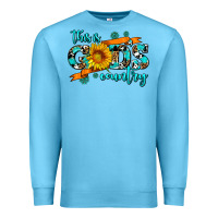 Ocean Blue this is gods country sunflower Premium Sweatshirt - AdoDesignShop