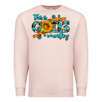 Pale Pink this is gods country sunflower Premium Sweatshirt - AdoDesignShop
