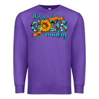 Purple this is gods country sunflower Premium Sweatshirt - AdoDesignShop