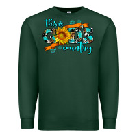 Sports Green this is gods country sunflower Premium Sweatshirt - AdoDesignShop