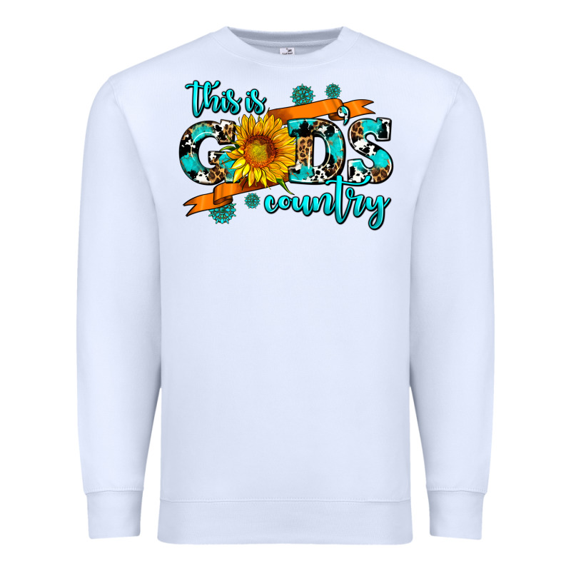 This Is Gods Country Sunflower Premium Sweatshirt by AdoDesignShop | Teevron
