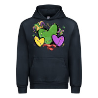 Navy mardi gras hearts Urban Hoodie - MaliasSmallBusiness