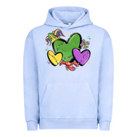 Pigment Grape Ice mardi gras hearts Urban Hoodie - MaliasSmallBusiness