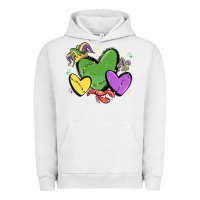 Pigment Lunar Rock mardi gras hearts Urban Hoodie - MaliasSmallBusiness