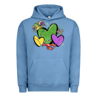 Mardi Gras Hearts Urban Hoodie | Teevron
