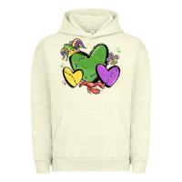 Pigment Pistachio mardi gras hearts Urban Hoodie - MaliasSmallBusiness