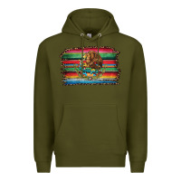 Army Green serape leopard mexican flag Premium Hoodie - Jasminsmagicworld