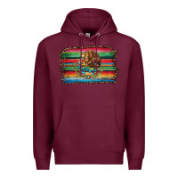 Burgundy serape leopard mexican flag Premium Hoodie - Jasminsmagicworld
