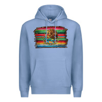 Colony Blue serape leopard mexican flag Premium Hoodie - Jasminsmagicworld