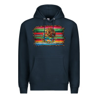 Navy serape leopard mexican flag Premium Hoodie - Jasminsmagicworld