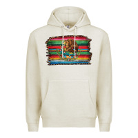 Oatmeal Heather serape leopard mexican flag Premium Hoodie - Jasminsmagicworld