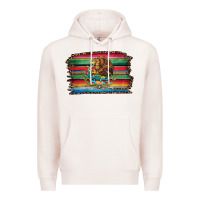 Pale Pink serape leopard mexican flag Premium Hoodie - Jasminsmagicworld
