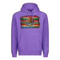 Purple serape leopard mexican flag Premium Hoodie - Jasminsmagicworld