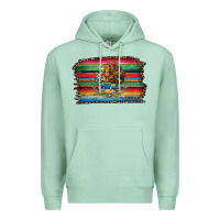 Seafoam serape leopard mexican flag Premium Hoodie - Jasminsmagicworld
