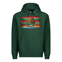 Sports Green serape leopard mexican flag Premium Hoodie - Jasminsmagicworld