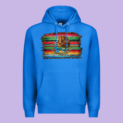 Serape Leopard Mexican Flag Premium Hoodie Designed By Jasminsmagicworld