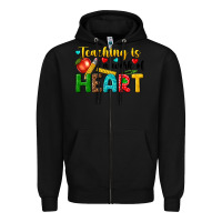 Black teaching is a work of heart tbw Zipper Hoodie - texasbilliewilder