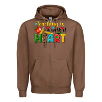 Chestnut teaching is a work of heart tbw Zipper Hoodie - texasbilliewilder