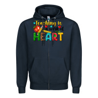Navy teaching is a work of heart tbw Zipper Hoodie - texasbilliewilder