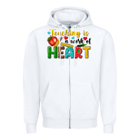 White teaching is a work of heart tbw Zipper Hoodie - texasbilliewilder