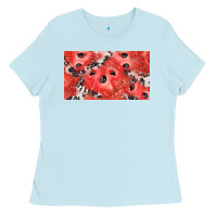 Baby Blue watermelon strawberry cowhide cup Ladies Tee - BarkalooDesign