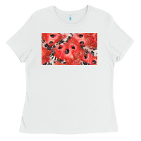 White watermelon strawberry cowhide cup Ladies Tee - BarkalooDesign