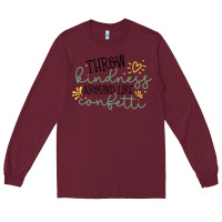 Burgundy kindness Long Sleeve Tee - Unal Design