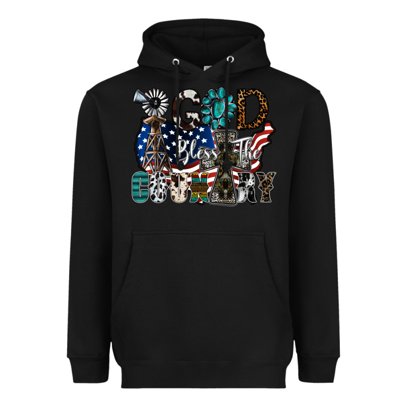 God Bless The Country Heavyweight Hoodie by SublimationCraftShop | Teevron