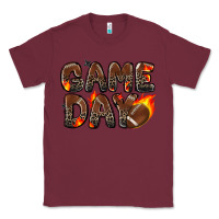 Burgundy game day football leopard Classic Tee - Zillion Design Studio