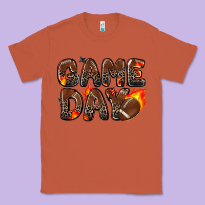 Classic Tee game day football leopard
