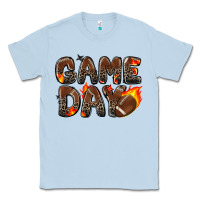 Dusty Blue game day football leopard Classic Tee - Zillion Design Studio