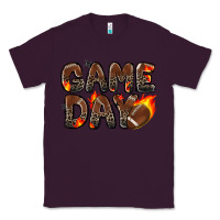 Plum game day football leopard Classic Tee - Zillion Design Studio
