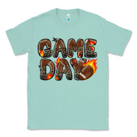 Seafoam game day football leopard Classic Tee - Zillion Design Studio