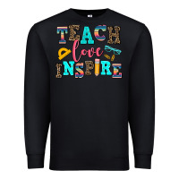 Black teach love inspire Premium Sweatshirt - AdoDesignShop
